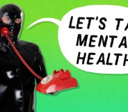 Spotted in a latex suit, a buckled hood and heavy black wellies, the Gimp Man of Essex is raising money for mental health charities, a cause he's ardently passionate for. (PinkNews)
