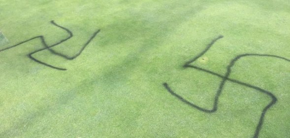 Golf course vandalised with Nazi swastikas and homophobic slurs
