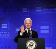 Former Vice President Joe Biden won support from the Human Rights Campaign