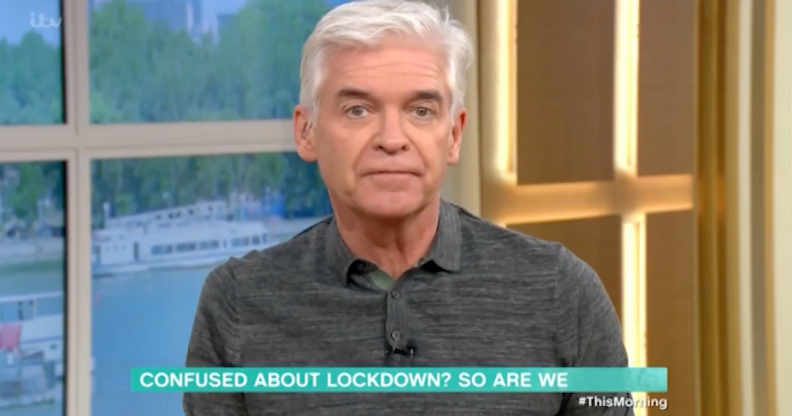 Gay TV presenter Phillip Schofield echoed the anger and confusion felt by Britons after Boris Johnson's coronavirus address was accused of being vague. (Screen capture via ITV)