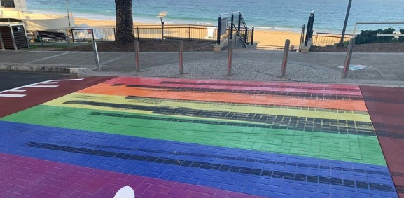 Cowardly homophobes repeatedly vandalise town's rainbow crossing
