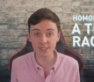 Darren Grimes, a gay British political commentator, launched a safe space-type group for, he billed, castaways called "homophobic" and "racist". (Screen capture via Twitter)