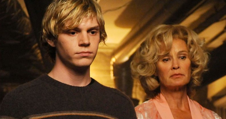 Evan Peters and Jessica Lange in American Horror Story