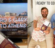 After months of sheltering in their homes, Gary Whiting (L) took Richard Earley (R) on "holiday" to Athens, Greece. (Instagram)