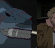 DC Comics character King Shark (L, by the way) used to top John Constantine. Yes, really. (Screen captures via Twitter)