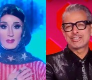 Jackie Cox and Jeff Goldblum on Drag Race