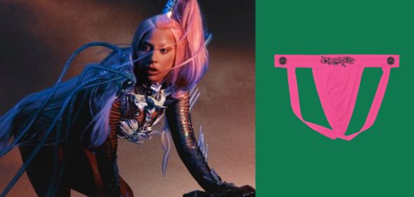 Lady Gaga has released a Chromatica jockstrap, truly giving the gays everything they want. (Twitter/Lady Gaga)