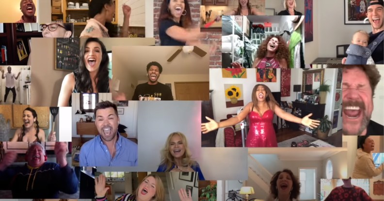 A glittering array of theatre stars have united for a star-studded performance of 'You Can't Stop The Beat' from Hairspray.