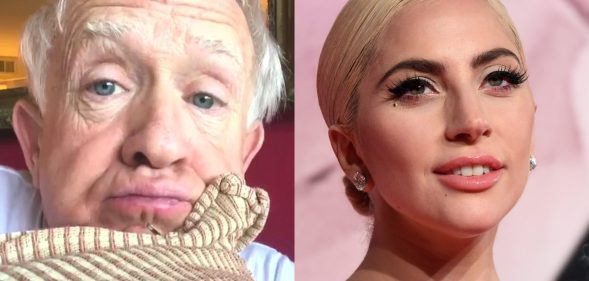 Leslie Jordan (L) decided to bless us all by telling us the story of how Lady Gaga 'rode' him. (Screen capture via Instagram/Getty)