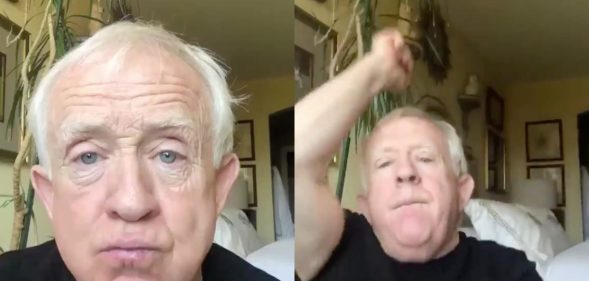 Leslie Jordan danced to "Rain On Me", the new duet from Lady Gaga and Ariana Grande. (Screen captures via Instagram)