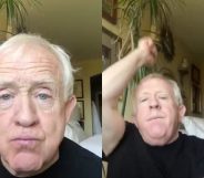 Leslie Jordan danced to "Rain On Me", the new duet from Lady Gaga and Ariana Grande. (Screen captures via Instagram)