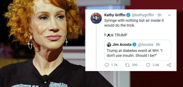 Comediam Kathy Griffin garnered outrage from conservatives for tweeting about US president Donald Trump. (John Sciulli/Getty Images for Playboy Playhouse)