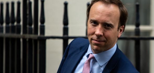 Matt Hancock, health secretary, leaves 10 Downing Street after the daily coronavirus briefing on May 26