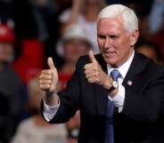 Vice president Mike Pence arrives at a campaign rally at the BOK Center, June 20, 2020 in Tulsa, Oklahoma.
