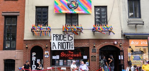 A view outside the Stonewall Inn on June 26, 2020 in New York City.