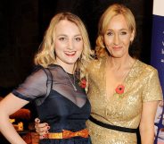 Evanna Lynch and JK Rowling attend a charity event on November 9, 2013