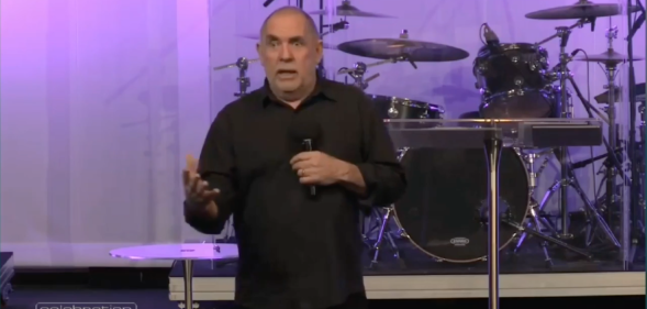 Murray Watkinson, the founder of Christchurch’s Celebration Centre church. (Screen capture via Stuff)