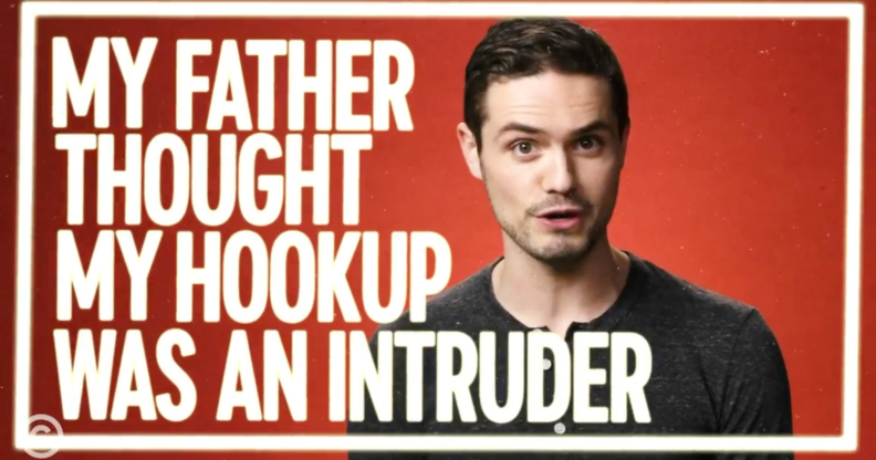 Comedian Nick Lehmann gave viewers a hard-case of second-hand embarrassment in his story for Comedy Central. (Screen capture via YouTube)