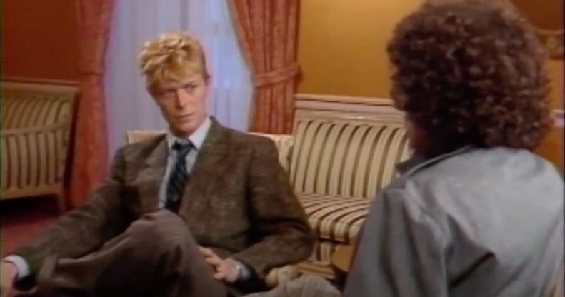 David Bowie gave a tutorial on allyship in a 1983 interview touching off racism in music. (Screen capture via YouTube)