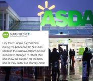 Asda initially claimed its rainbow-coloured logo was to show support for the British health service, stirring backlash. (Matthew Horwood/Getty Images)