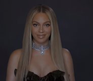 Beyoncé wearing a diamond choker and black bustier at the BET Awards 2020