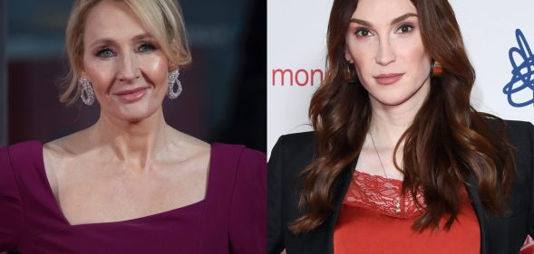 White, cis billionaire JK Rowling sparked fury for her views on trans folk. So Juno Dawson decoded them to show just how anti-trans they are. (John Phillips/Getty Images/Karwai Tang/WireImage)