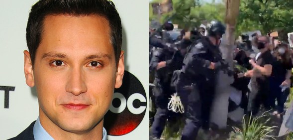 Matt McGorry shared shocking video footage of police officers beating protesters in LA.