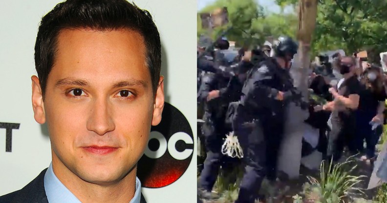 Matt McGorry shared shocking video footage of police officers beating protesters in LA.