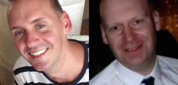 Two queer men who lost their lives after a lone man began stabbing people in Reading, England, have been named as Joe Ritchie-Bennett (L) and James Furlong (R). (Facebook/Thames Valley Police)