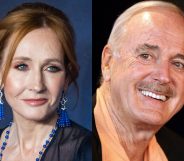 Actor John Cleese (R) expressed his "bafflement" over the controversy surrounding JK Rowling's views on trans rights. (Samir Hussein/WireImage/Mark Metcalfe/Getty Images)