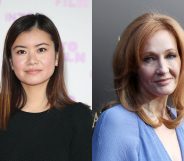 Katie Leung (L) has reacted to the firestorm caused by JK Rowling's comments on the trans community. (Mike Marsland/Mike Marsland/WireImage/Getty)
