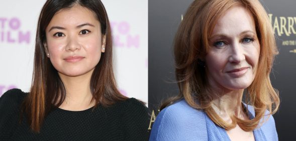 Katie Leung (L) has reacted to the firestorm caused by JK Rowling's comments on the trans community. (Mike Marsland/Mike Marsland/WireImage/Getty)