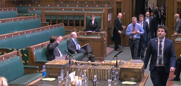 MPs are required to walk the length of the Commons chamber - and we have definitely seen that somewhere before.