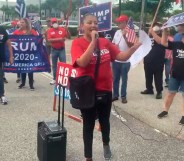 Event organiser and Trump supporter Maria Martinez gave a homophobic speech