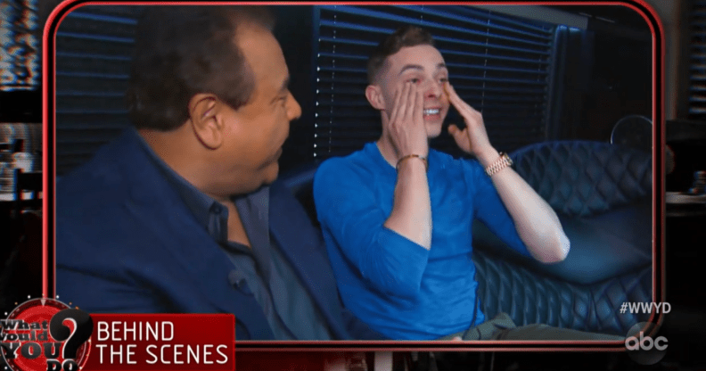 Adam Rippon was moved to tears during the segment