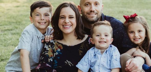 Matthew Paul Turner with wife Jessica, and their three children
