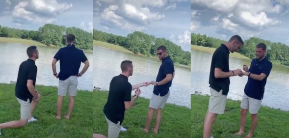 Gay couple Brandon and Cody TikTok Twitter proposal marriage