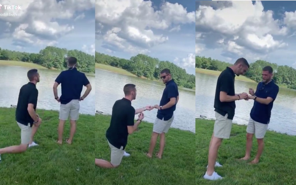Gay marriage proposal on subway goes viral (VIDEO) | PinkNews