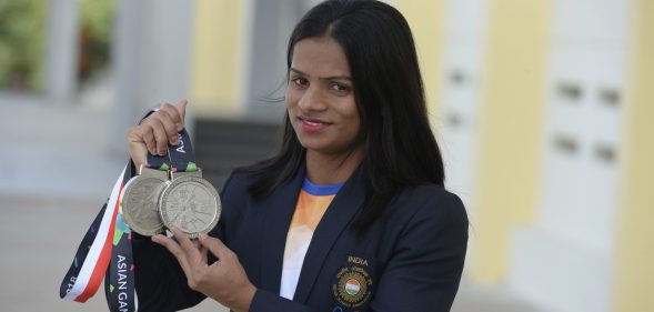 Indian sprinter Dutee Chand. (NOAH SEELAM/AFP via Getty Images)