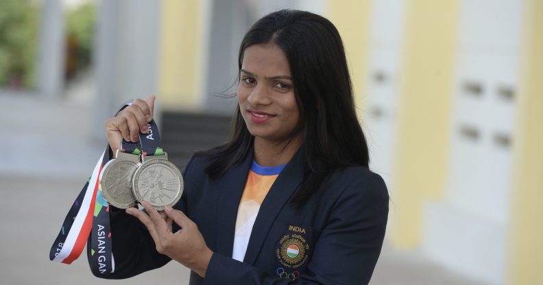 Indian sprinter Dutee Chand. (NOAH SEELAM/AFP via Getty Images)