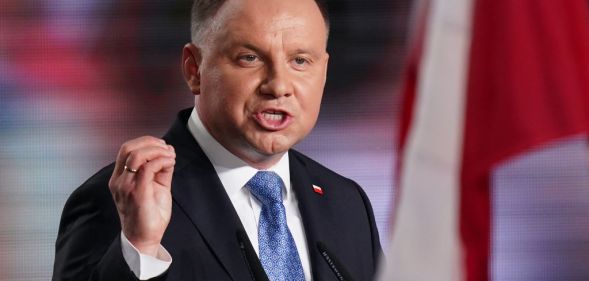 Polish President and member of the right-wing Law and Justice (PiS) party, Andrzej Duda. (Sean Gallup/Getty Images)