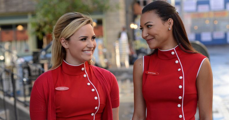 Naya Rivera (R) and Demi Lovato. (FOX Image Collection via Getty Images)
