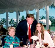 (L-r) American socialite Mary Trump, her son, Donald Trump, and Melania Trump. (Davidoff Studios/Getty Images)
