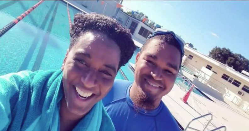 Ghenete Wright Muir and her son were swimming laps in a Fort Lauderdale pool when a Karen traded barbs with them. (Screen capture via NBC6)