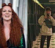 Jess Glynne, stung by a west London restaurant turning her away for her outfit (R) took to Instagram to publicly call staff out. (Samir Hussein/Redferns via Getty Images/Instagram)