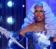 Shea Coulee holding her All Stars sceptre