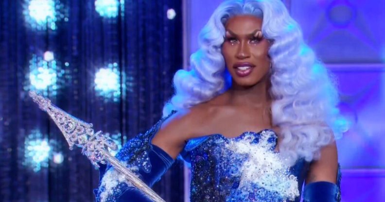 Shea Coulee holding her All Stars sceptre