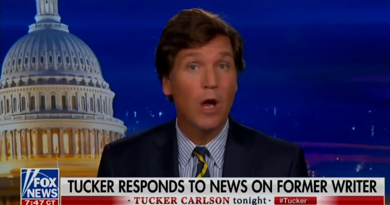 Fox News host Tucker Carlson addressed his former writer's remarks on Monday