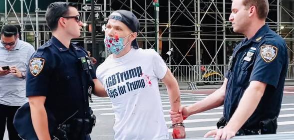 Mark-David Hutt, the founder of Facebook page LGBTrump that often trumpets conspiracy theories. (Facebook)