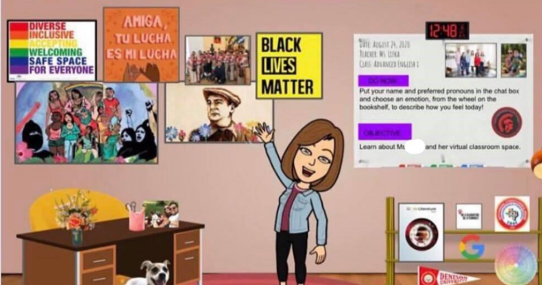 Texas teacher placed on leave for LGBT+ and BLM images in online classroom